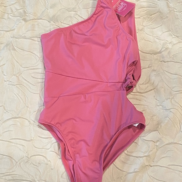 Liberty & Justice One Shoulder High
Leg Cheeky Cut Out One Piece Swimsuit NWT S - Picture 9 of 9